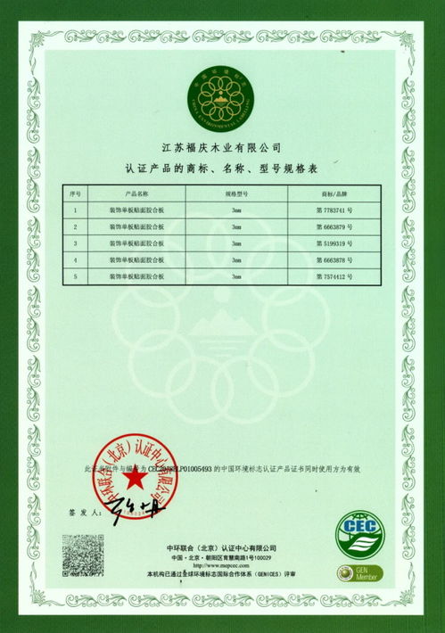 十环认证 更放心 福庆家居荣获国内最权威环保产品认证 十环认证
